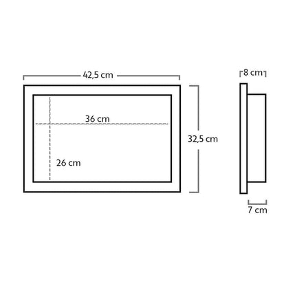 NICHO CINZA P/EMBUTIR 30X40CM PARA BAÑO METASUL