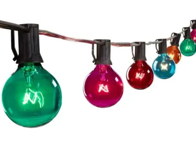 Guía luces multicolor 7.5 m x 25 unidades