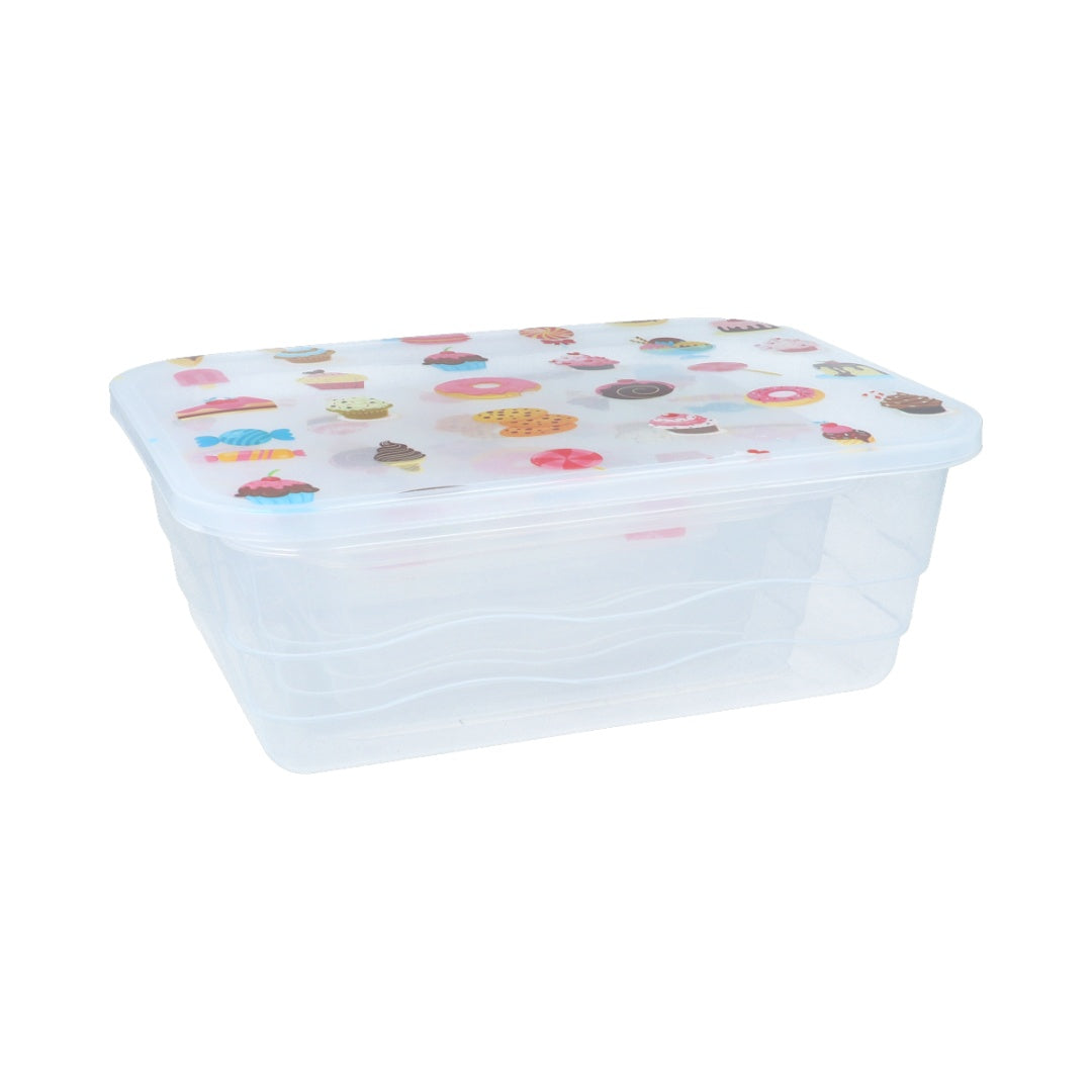Recipiente plástico rectangular x4 unidades