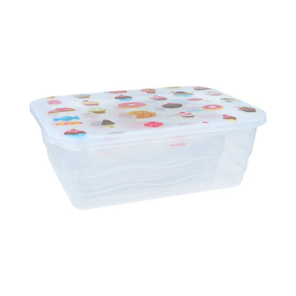Recipiente plástico rectangular x4 unidades
