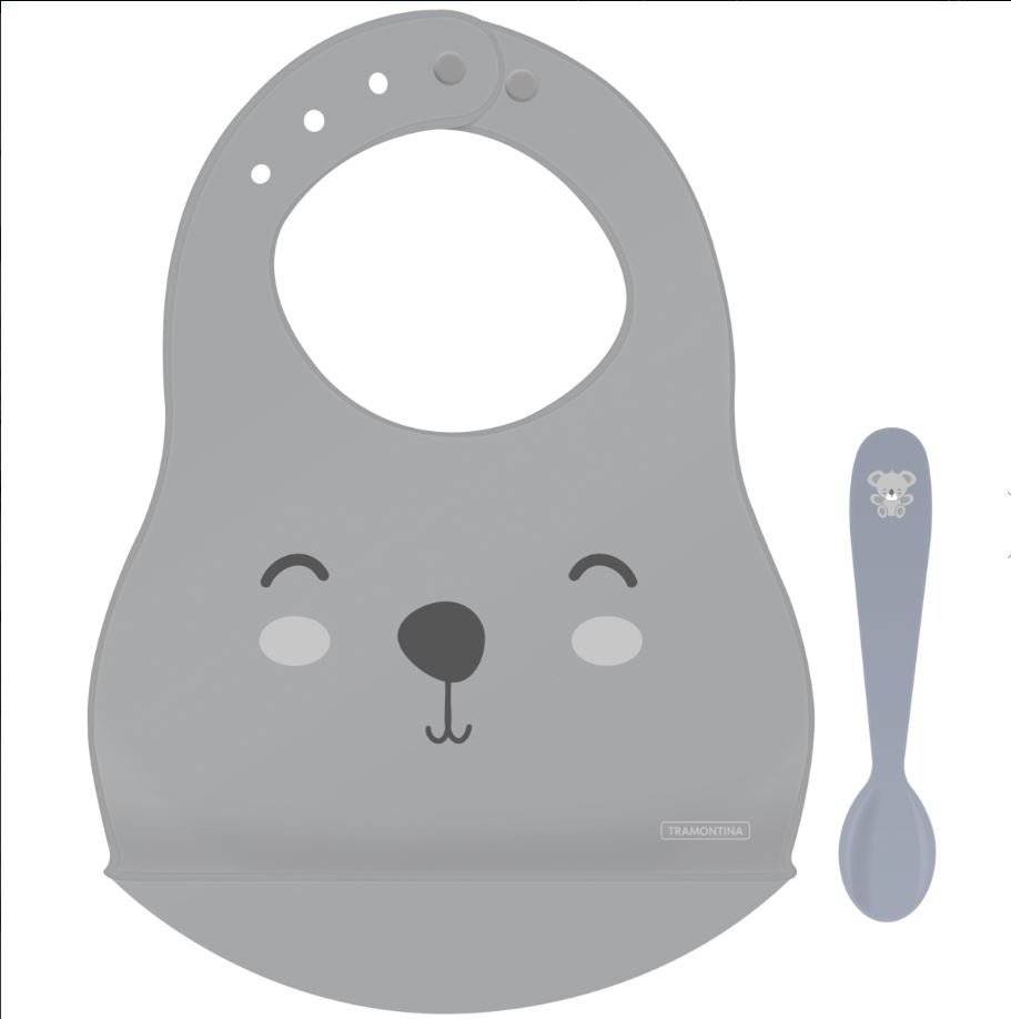 Kit babero y cuchara Tramontina le petit 2 pcs