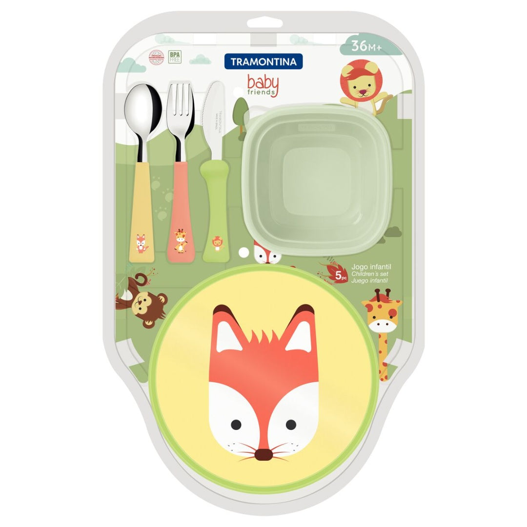 Juego de cubiertos Tramontina baby friends 5 pcs