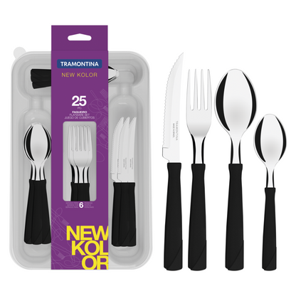 Set cubiertos con cubiertera Tramontina 25 pcs