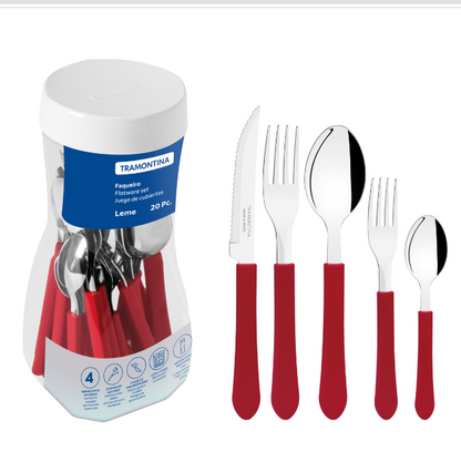 Set cubiertos Tramontina Leme 20 pcs