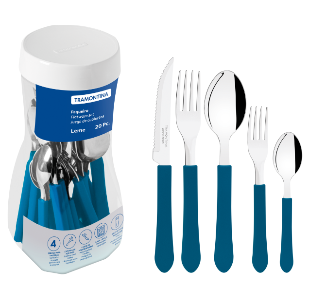 Set cubiertos Tramontina Leme 20 pcs