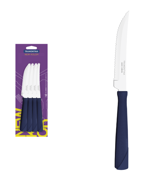 Cuchillos de asado Tramontina Azul 12pcs New Kolor