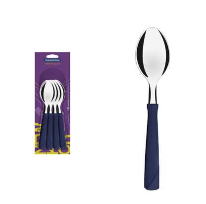 Cuchara de mesa Tramontina azul 12pcs New Kolor