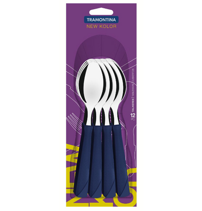 Cuchara de mesa Tramontina azul 12pcs New Kolor