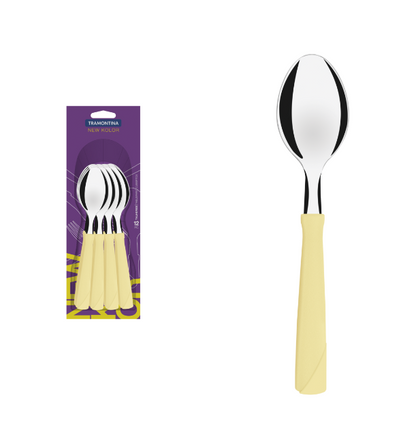 Cuchara de mesa Tramontina crema 12pcs New Kolor