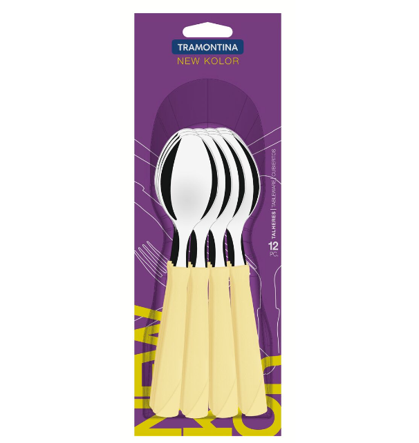 Cuchara de mesa Tramontina crema 12pcs New Kolor
