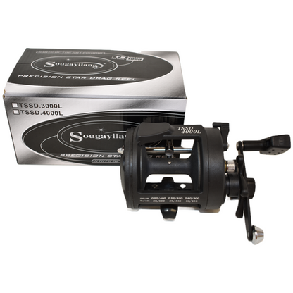 Reel de pesca giratorio derecho TSSD 4000L Negro