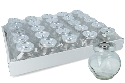 Frasco de vidrio con tapa x 25 unidades
