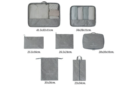 Organizadores para viaje 7pcs 41x32x11cm