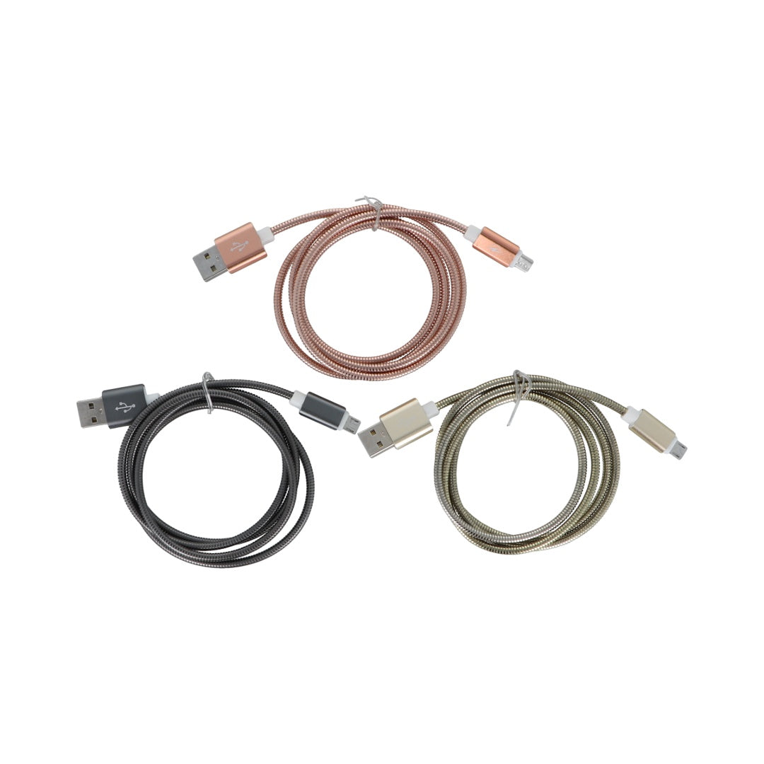 Cable USB a micro-USB resistente de colores 1m
