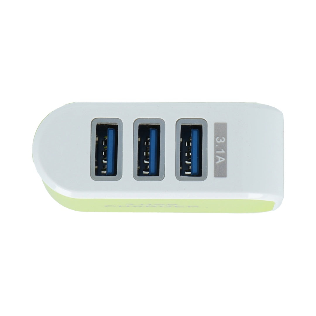 Adaptador con 3 puertos USB para carga 3.1A
