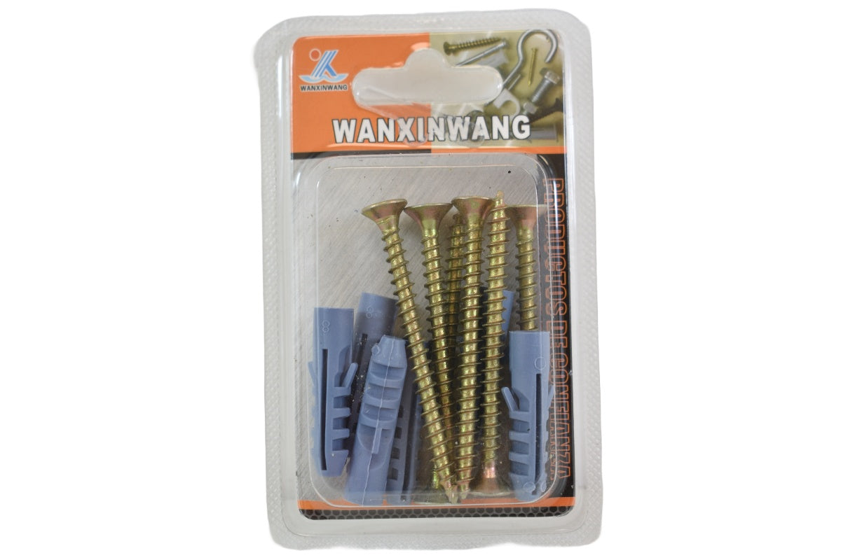 Tarugos con tornillos 12 pcs - 5 x 60 mm