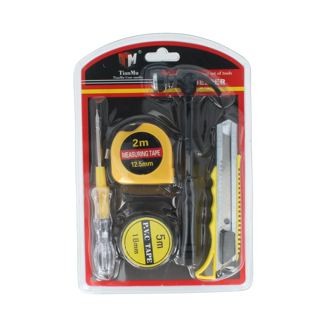 Set de herramientas con cinta métrica 5 pcs - 17 x 26 cm