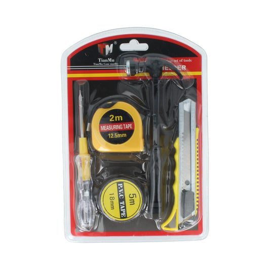 Set de herramientas con cinta métrica 5 pcs - 17 x 26 cm