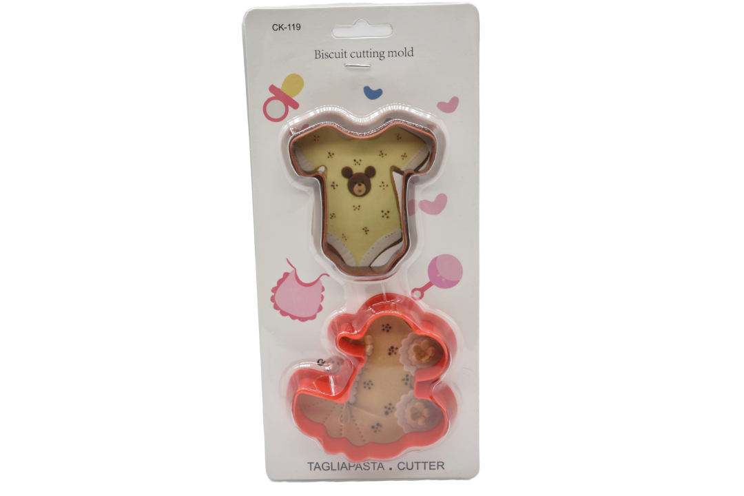 Moldes cortantes para galletas baby shower 10cm.