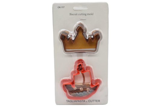 Moldes cortantes para galletas corona 10cm.