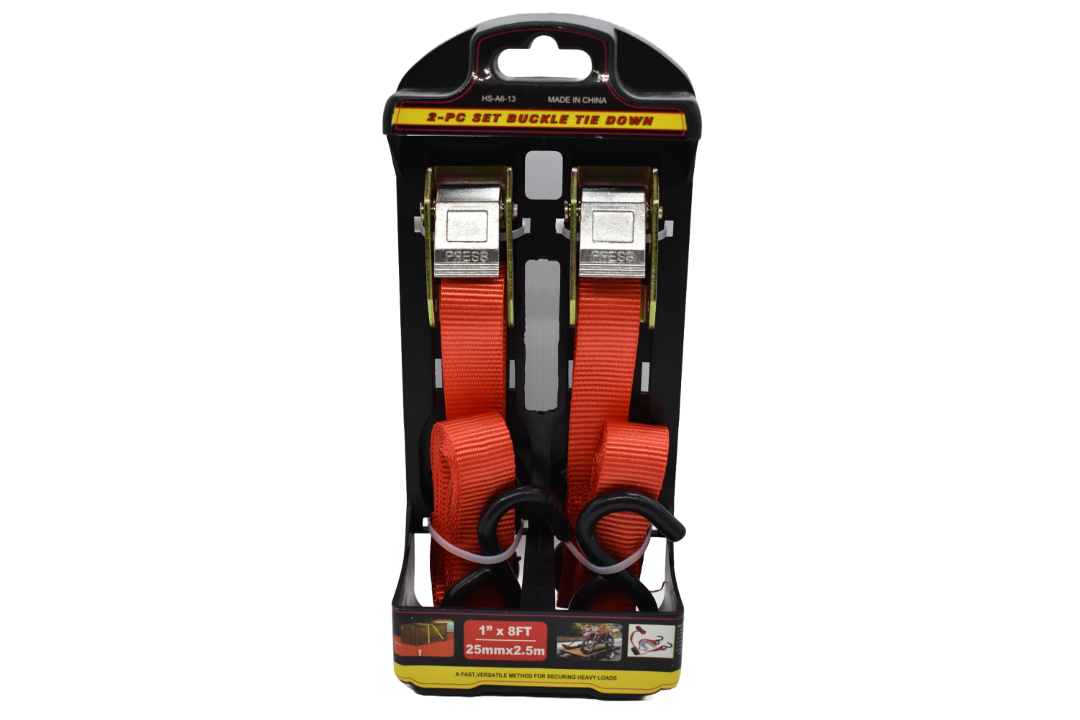 Set de 2 correas para sujeción de carga de 2.5mts x 25mm