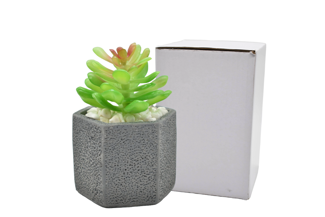 Planta artificial en maceta de cerámica 10x7cm