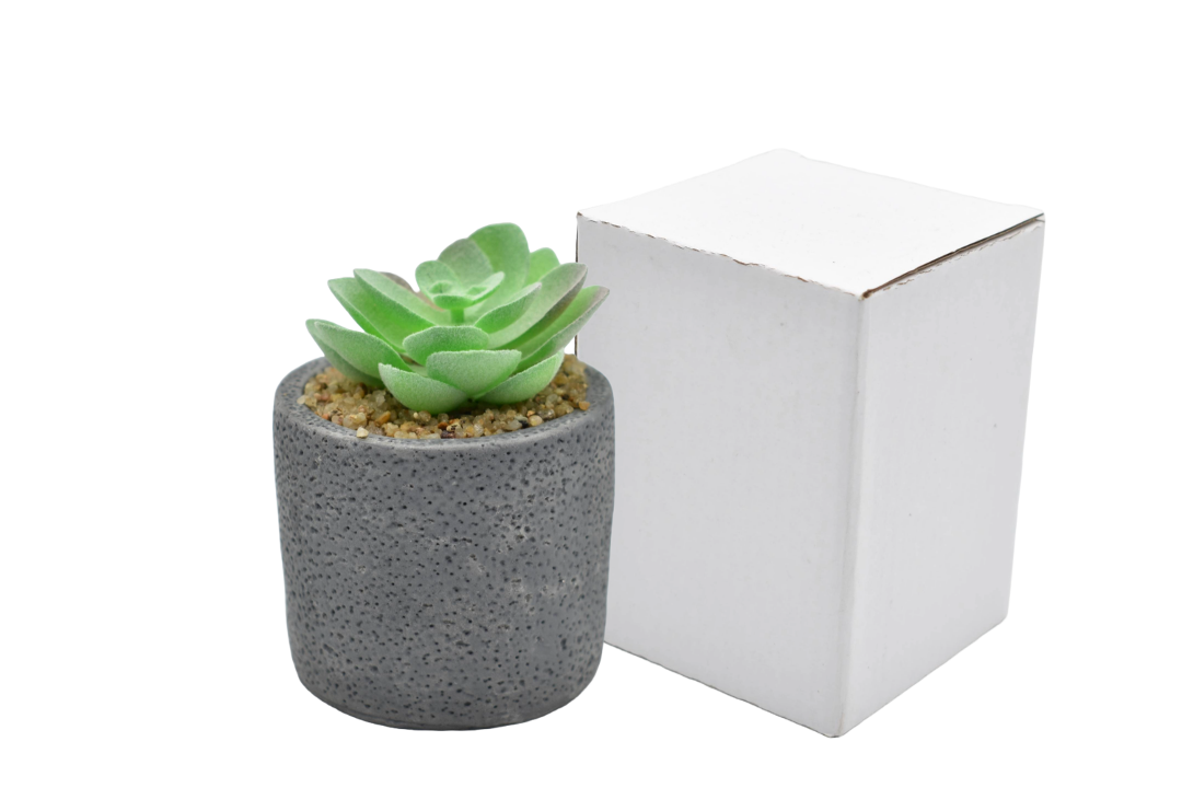 Planta artificial en maceta de cerámica 8x6.5cm