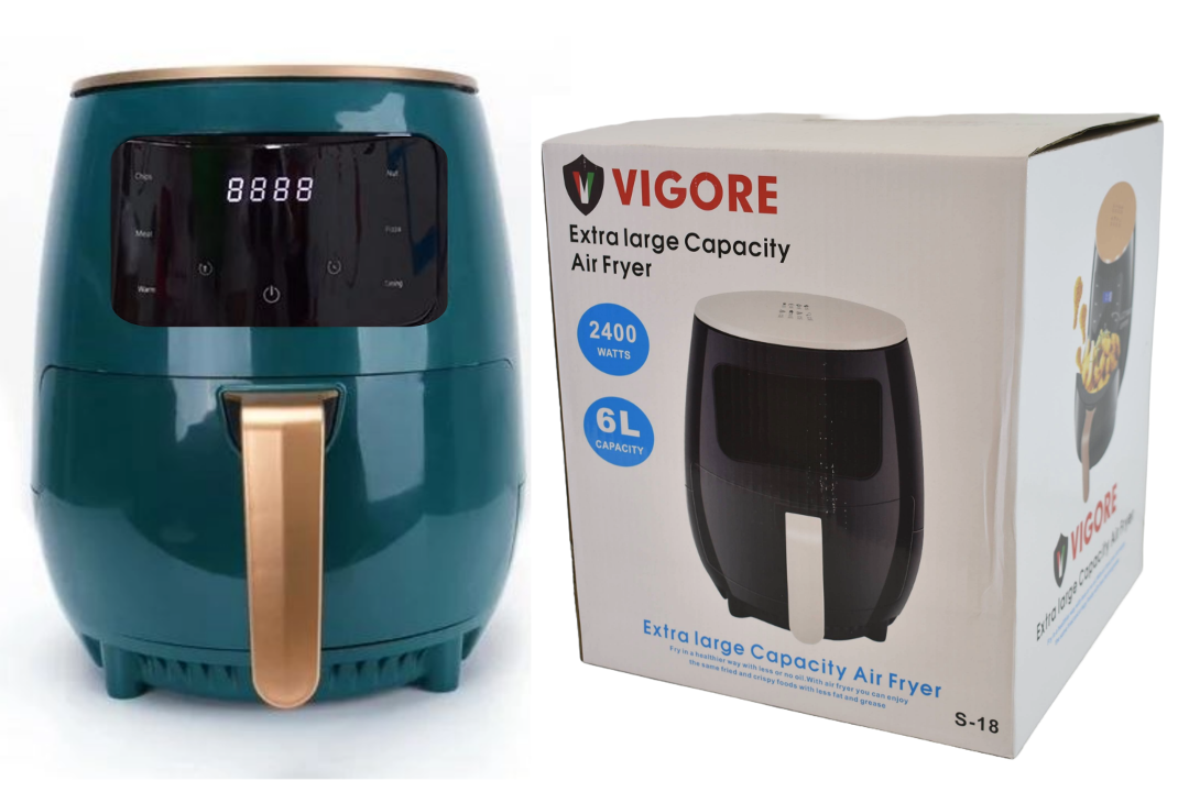 Freidora de aire digital 6L 2400W Vigore