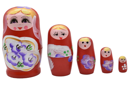Muñeca rusa Mamushka Matrioska de madera x5 unidades