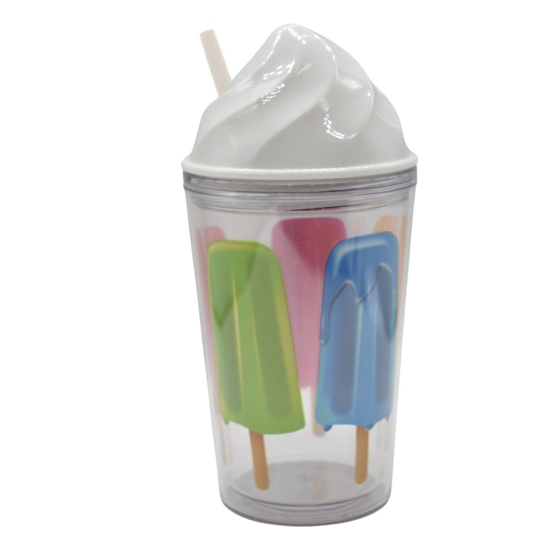 Vaso de acrílico con sorbito 17x8cm