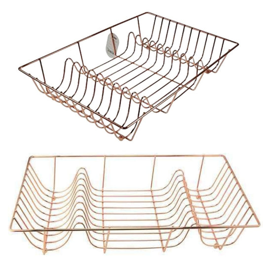 Seca platos color cobre de metal 49x32cm