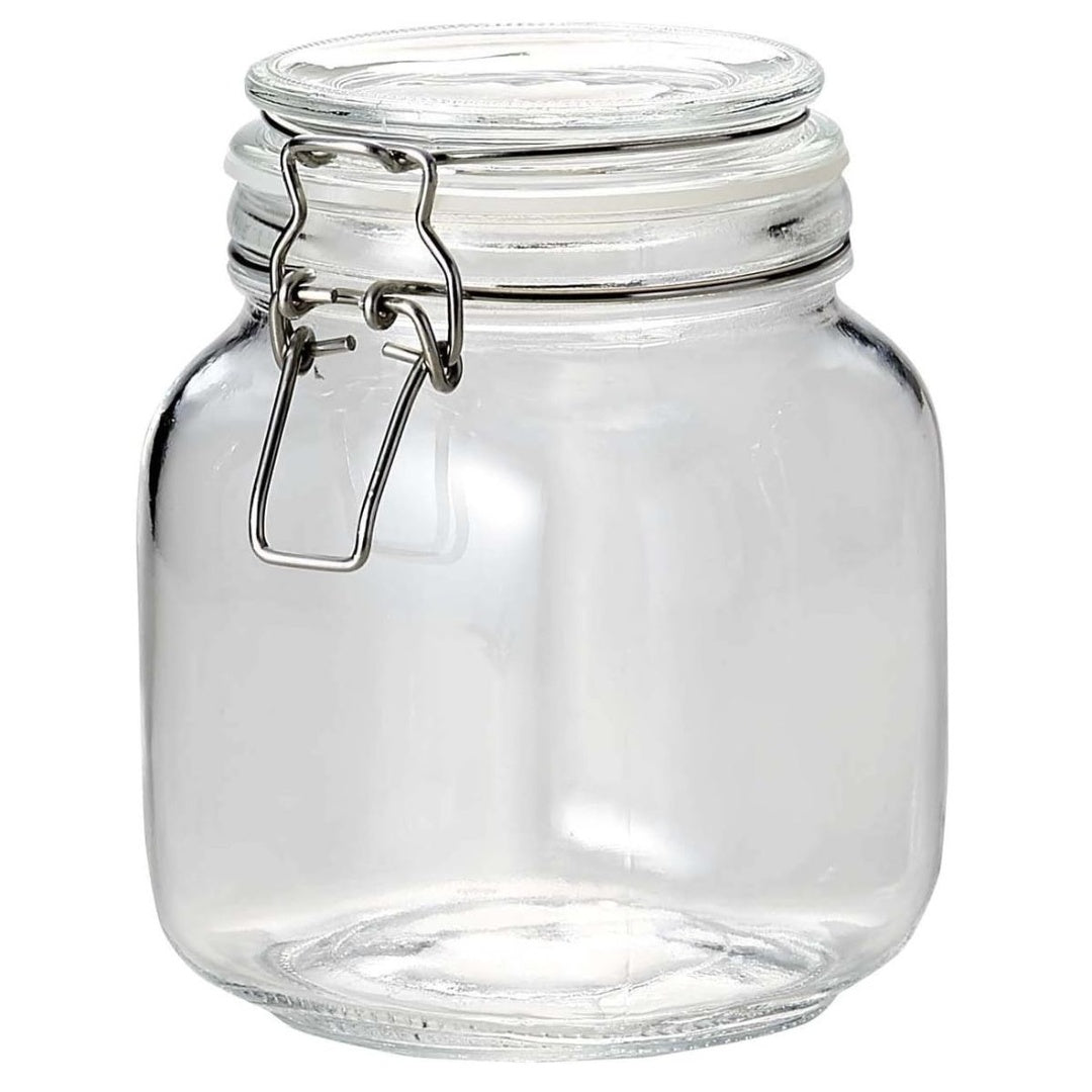 Recipiente de vidrio para conservar alimentos 15x9cm.