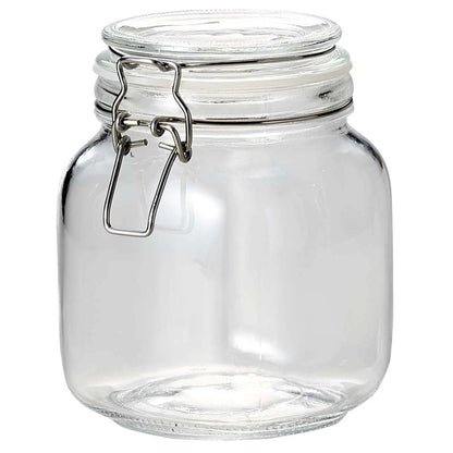 Recipiente de vidrio para conservar alimentos 15x9cm.