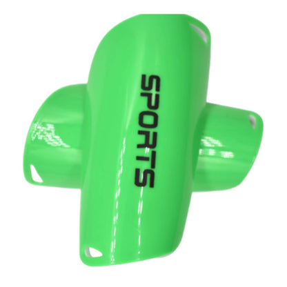 Canilleras de fútbol verdes para niño 16x8cm