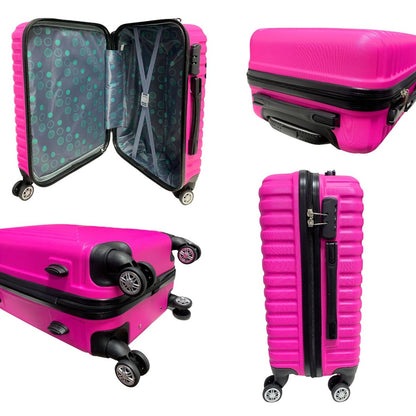 Valija de viaje rígida fucsia 20" 56x23x33cm, 2.8kg