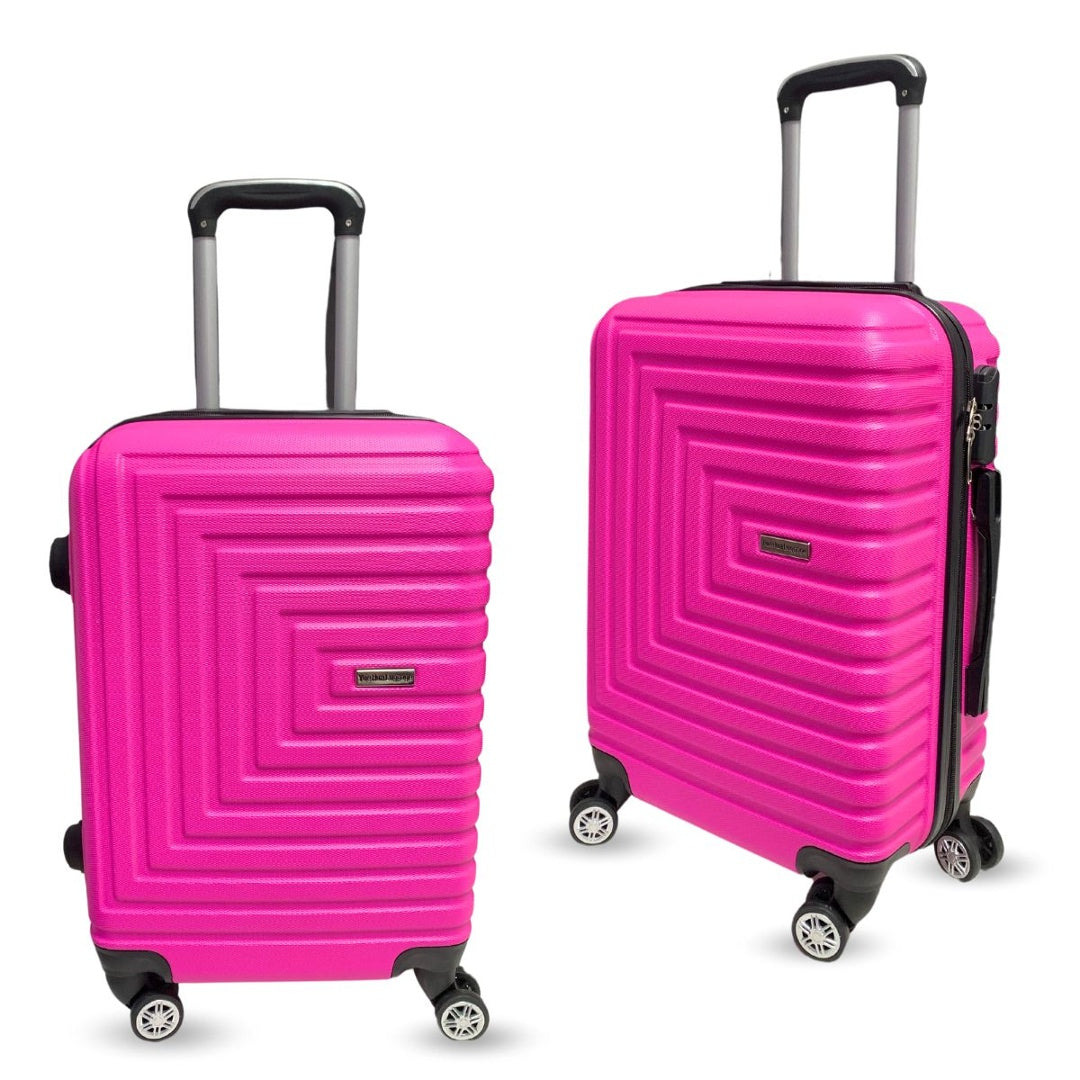 Valija de viaje rígida fucsia 20" 56x23x33cm, 2.8kg