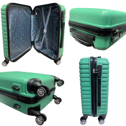 Valija de viaje rígida verde 20" 56x23x33cm, 2.8kg
