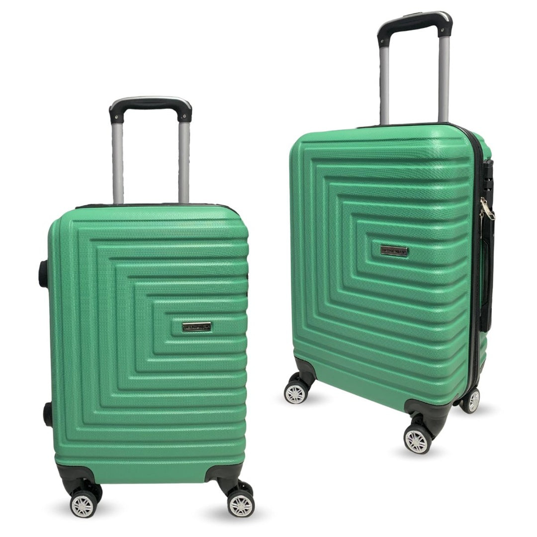 Valija de viaje rígida verde 20" 56x23x33cm, 2.8kg