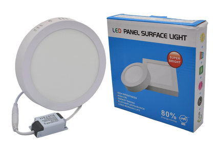 Panel LED redondo de superficie 11cm 6W Luz cálida