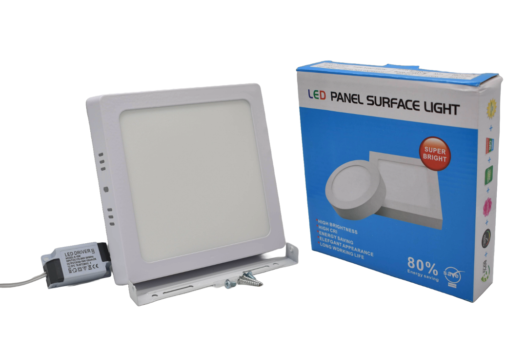 Panel LED cuadrado de superficie 11cm 6W Luz cálida