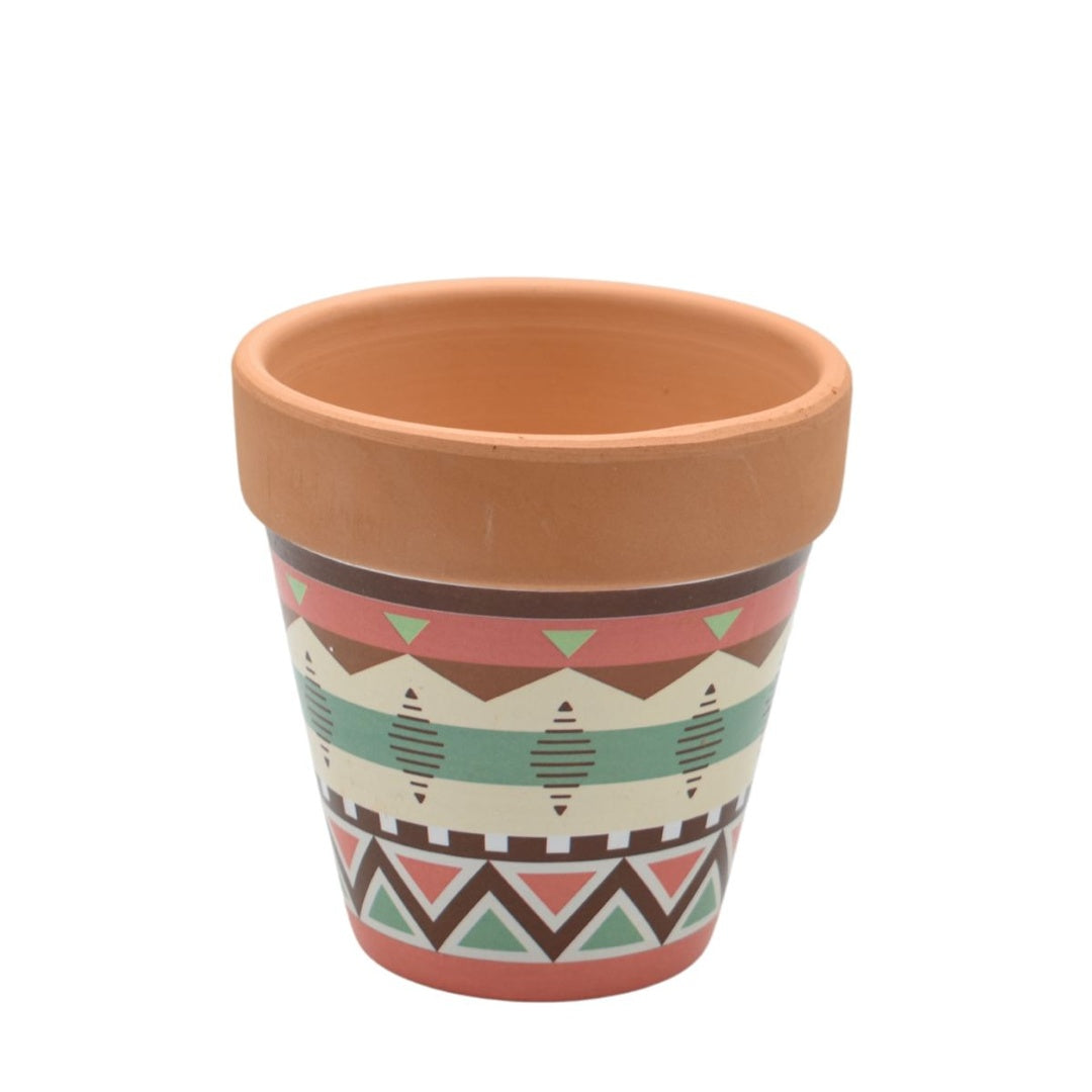 Maceta de cerámica con diseño 10x10cm