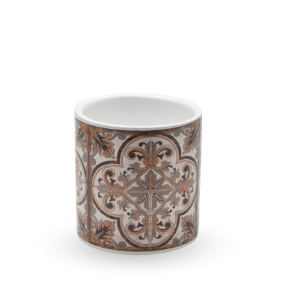 Mini maceta de cerámica estampada 6.5x6.5cm