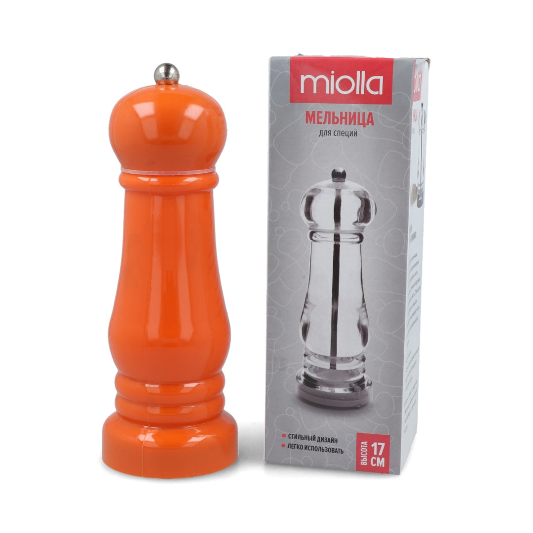 Molinillo para pimienta de acrílico naranja 16x5.5cm