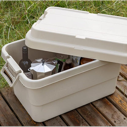 Caja plástica multifunción con tapa y asas 58x37x36cm