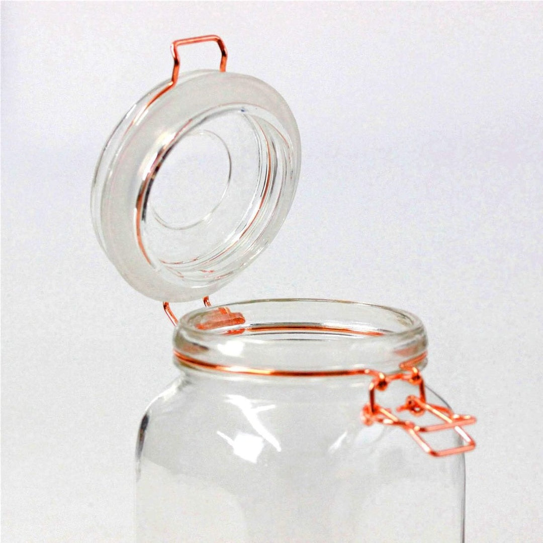 Recipiente de vidrio para conservar alimentos 15x10cm.