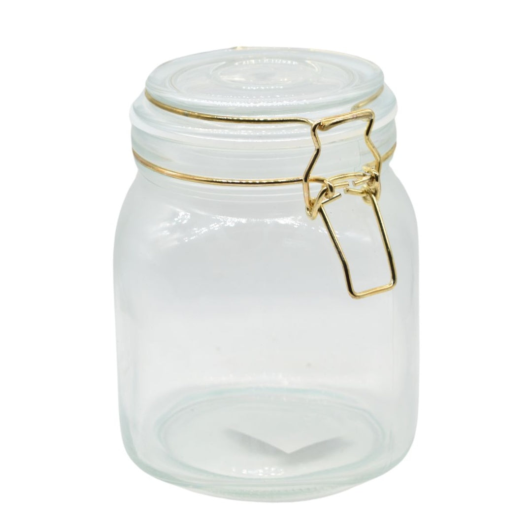 Recipiente de vidrio para conservar alimentos 15x10cm.