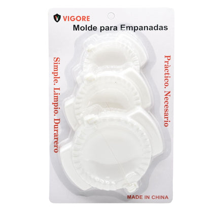 Moldes para empanadas x3 unidades Vigore 26x17cm