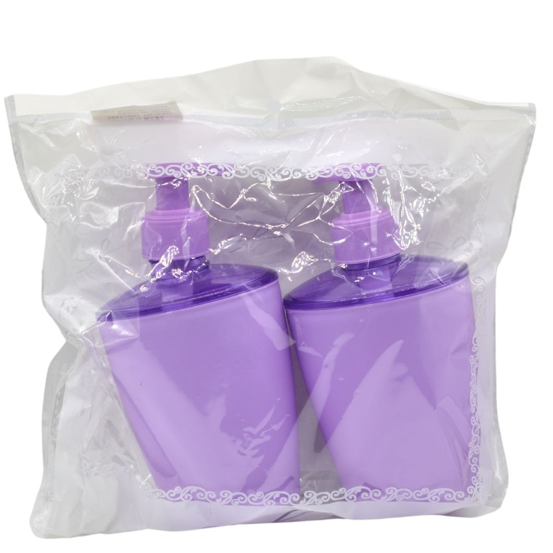 Dispensadores de jabón lila x2 unidades 16x8cm