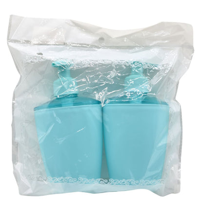 Dispensadores de jabón celeste x2 unidades 16x8cm