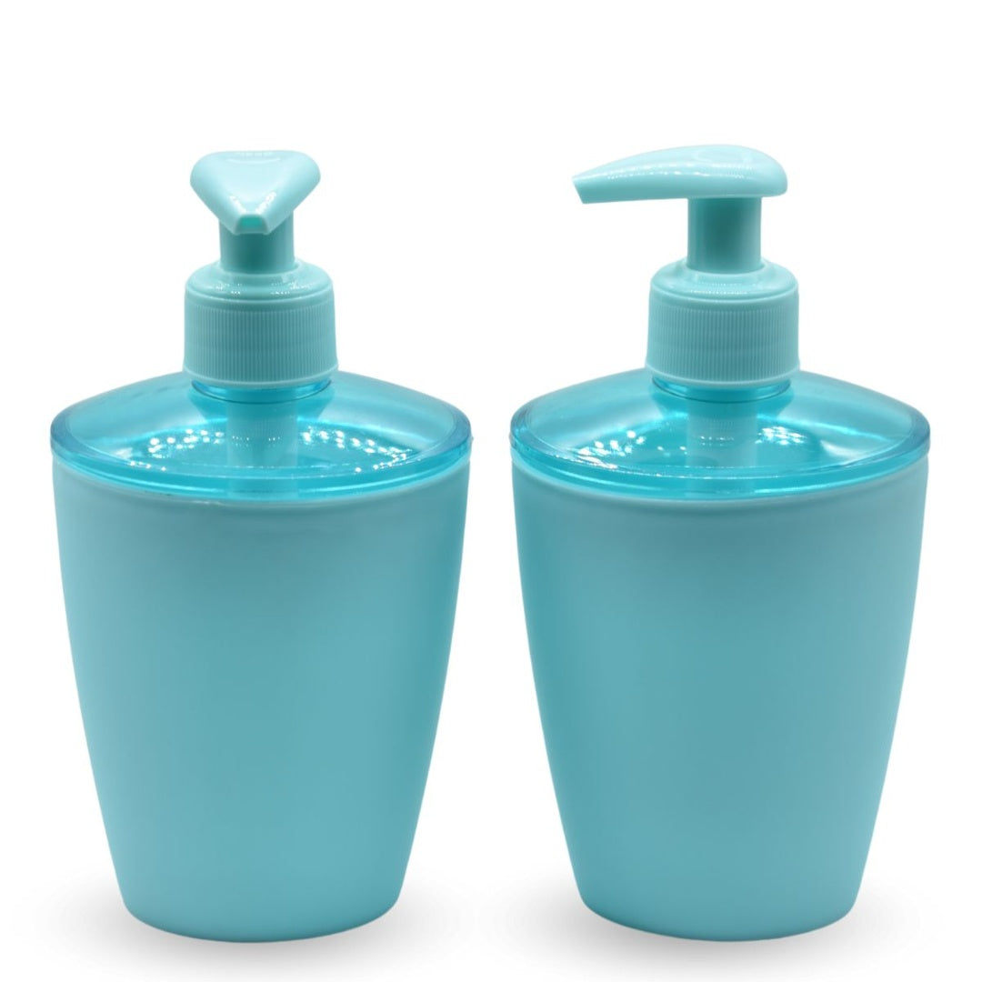 Dispensadores de jabón celeste x2 unidades 16x8cm